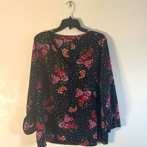 Lois Ruched 3/4 Sleeve Blouse